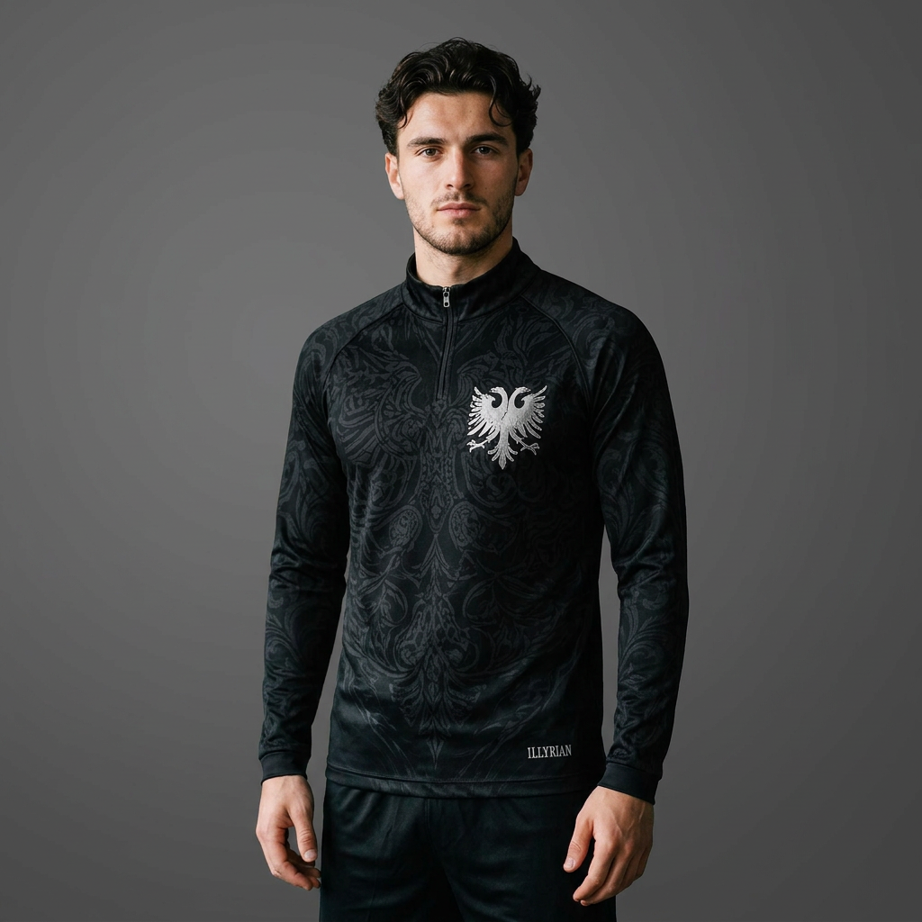 Black Illyrian Empire Quarter Zip